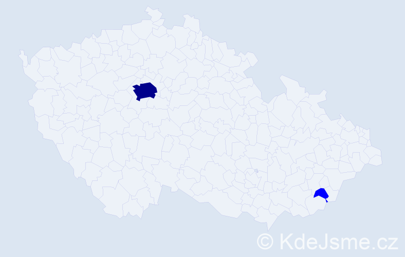 Příjmení: 'Lnenicka', počet výskytů 3 v celé ČR