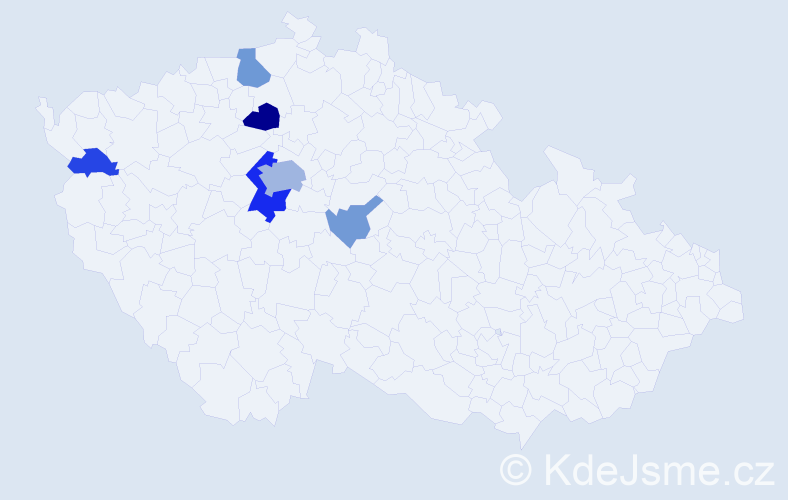 Příjmení: 'Šternberg', počet výskytů 17 v celé ČR