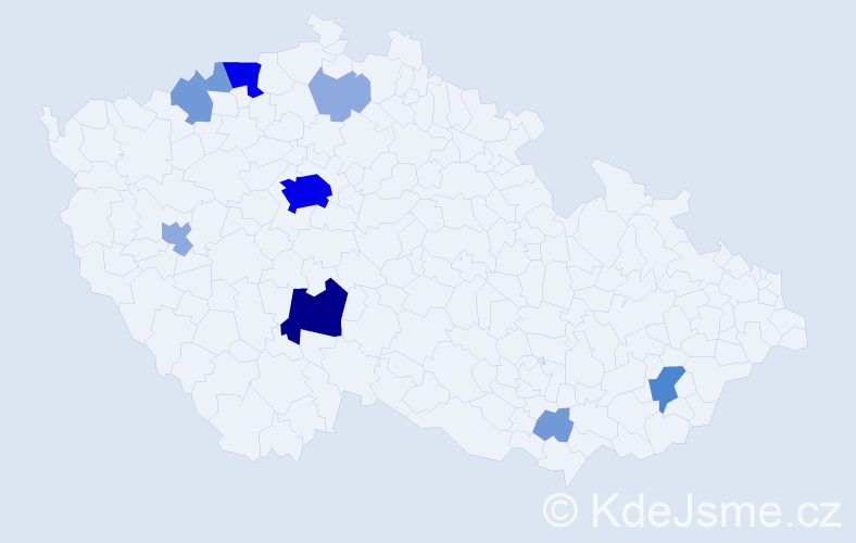 Příjmení: 'Khalil', počet výskytů 27 v celé ČR