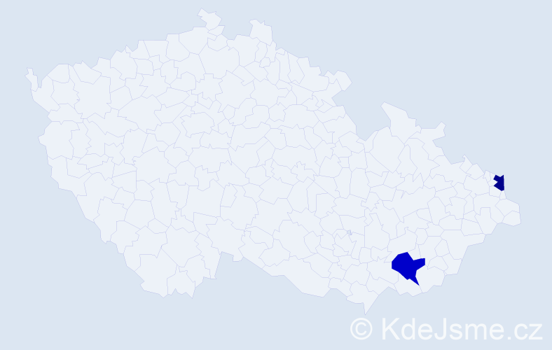 Příjmení: 'Drohobetska', počet výskytů 2 v celé ČR