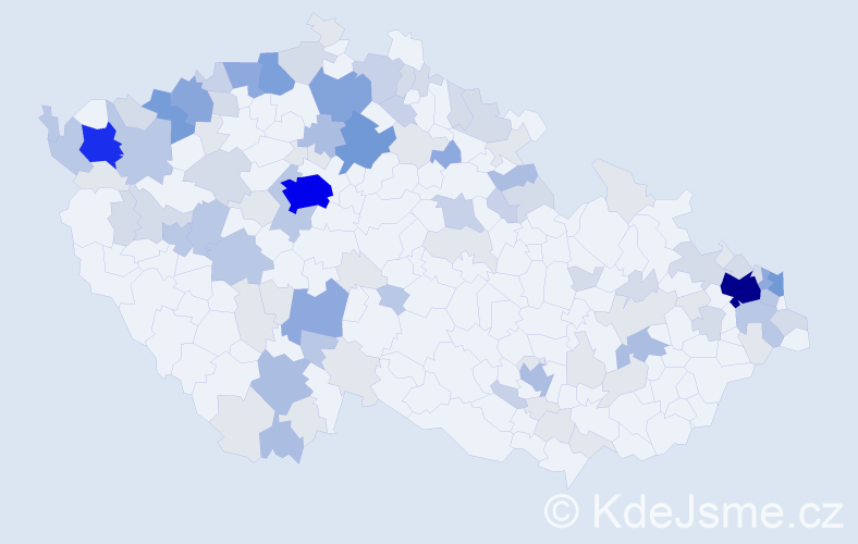 Příjmení: 'Balogh', počet výskytů 335 v celé ČR