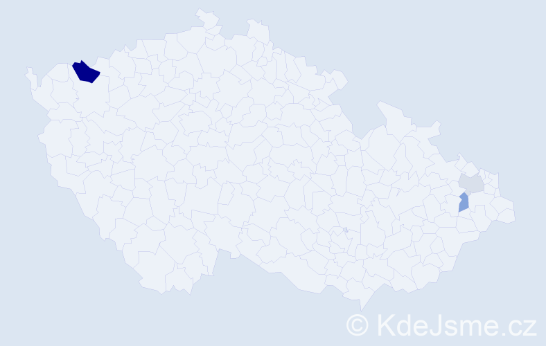 Příjmení: 'Rozsová', počet výskytů 5 v celé ČR