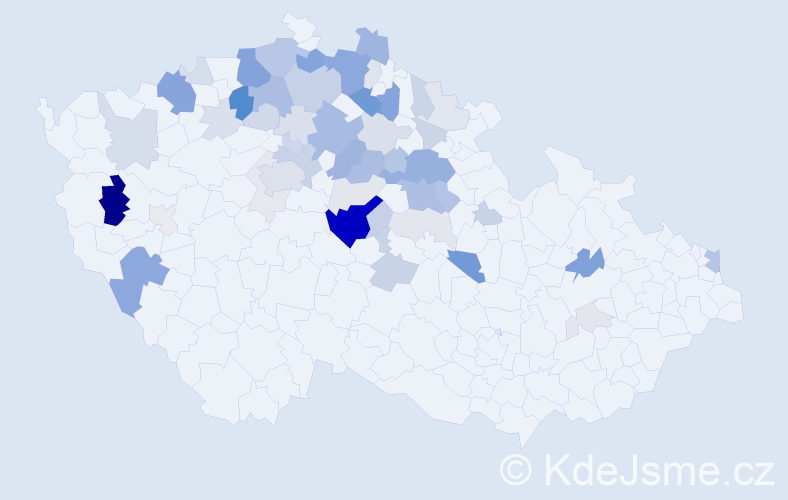 Příjmení: 'Mrňáková', počet výskytů 168 v celé ČR