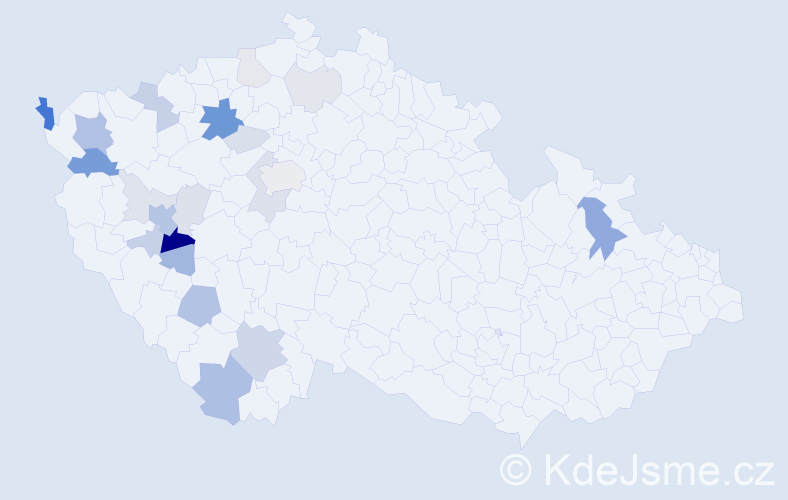 Příjmení: 'Kotous', počet výskytů 65 v celé ČR