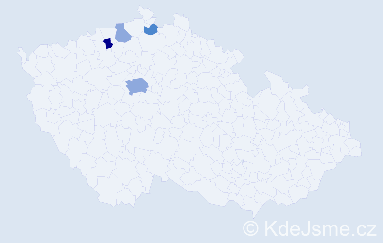 Příjmení: 'Siedek', počet výskytů 9 v celé ČR