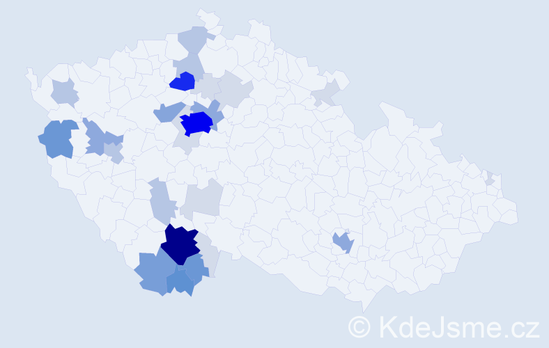 Příjmení: 'Krauskopf', počet výskytů 97 v celé ČR