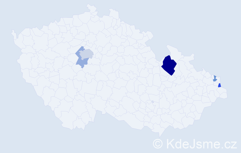 Příjmení: 'Keitzl', počet výskytů 10 v celé ČR