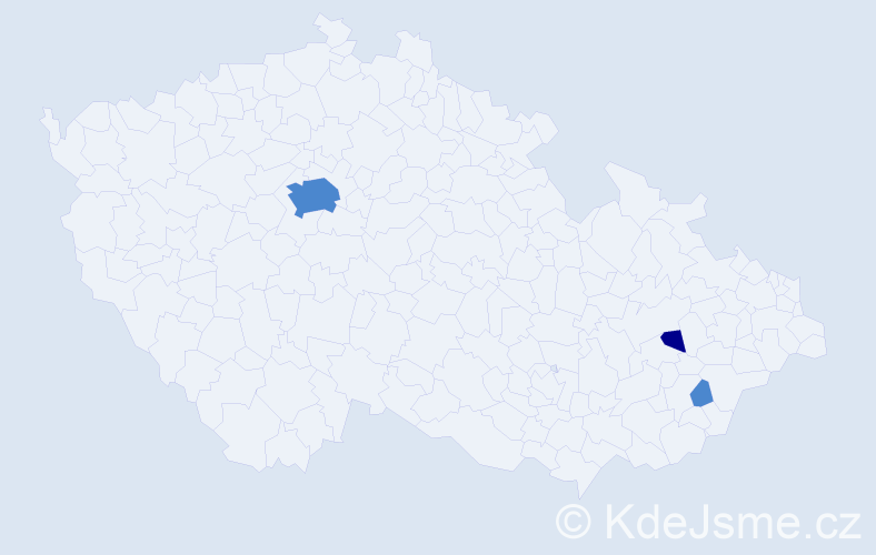 Příjmení: 'Turbek', počet výskytů 5 v celé ČR