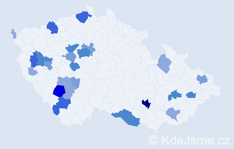 Příjmení: 'Neuberger', počet výskytů 67 v celé ČR