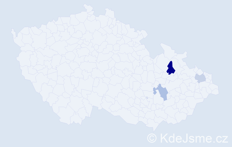 Příjmení: 'Charník', počet výskytů 8 v celé ČR