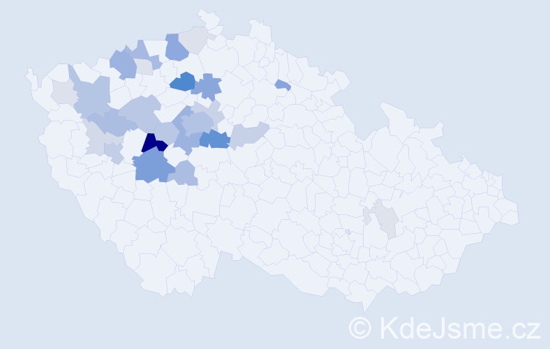 Příjmení: 'Kubrichtová', počet výskytů 98 v celé ČR