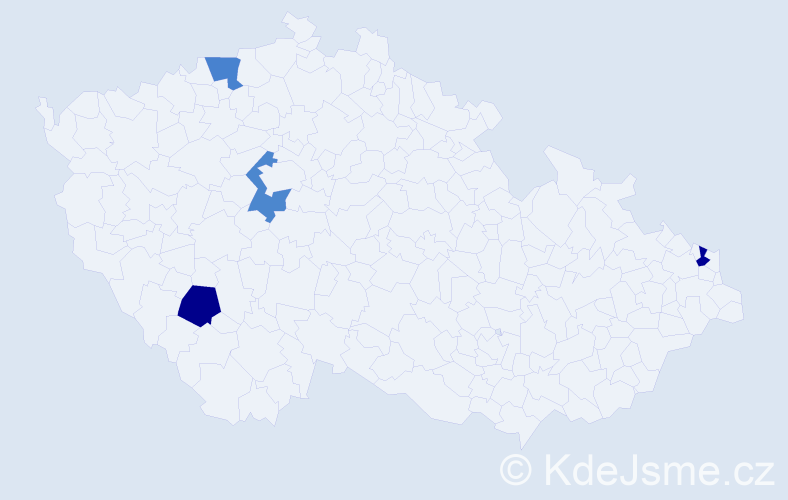 Příjmení: 'Bauckmannová', počet výskytů 4 v celé ČR