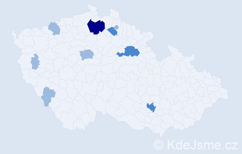 Příjmení: 'Heininger', počet výskytů 15 v celé ČR