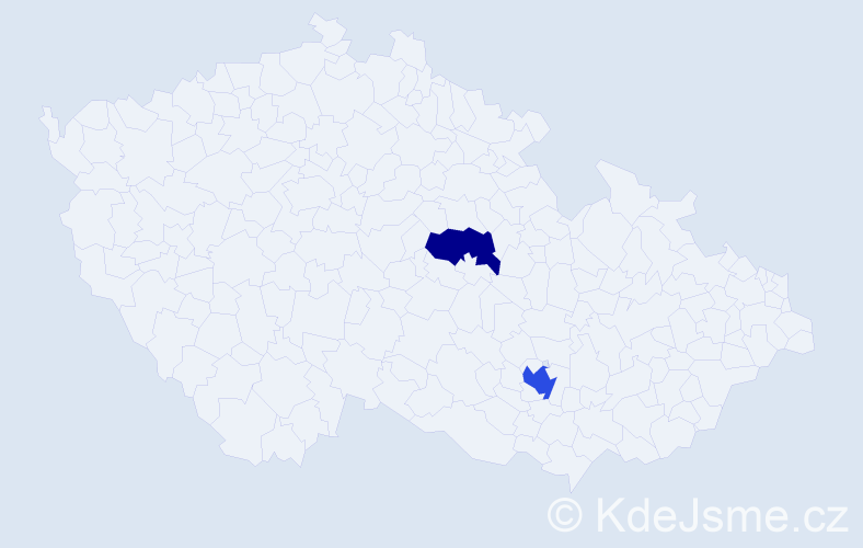Příjmení: 'Lippay', počet výskytů 3 v celé ČR