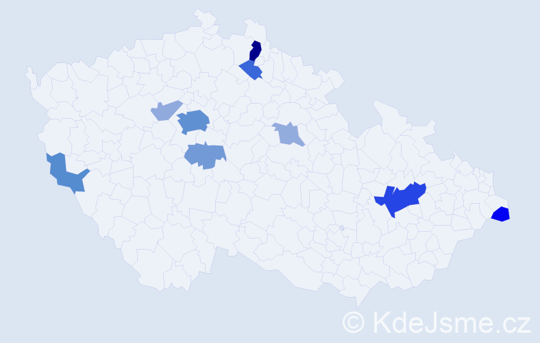 Příjmení: 'Hamilton', počet výskytů 28 v celé ČR