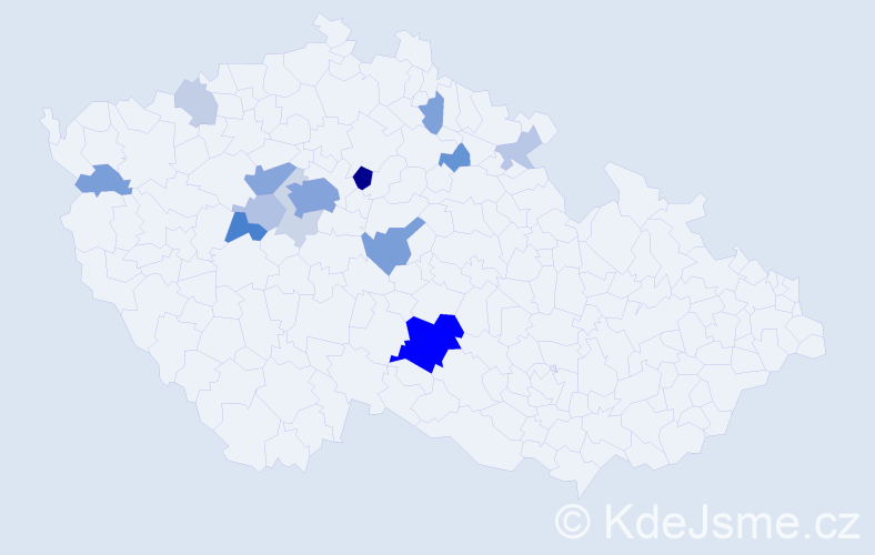 Příjmení: 'Vyhnanovská', počet výskytů 49 v celé ČR