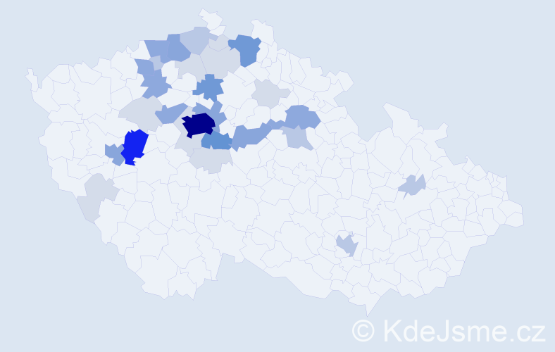Příjmení: 'Krchovová', počet výskytů 99 v celé ČR