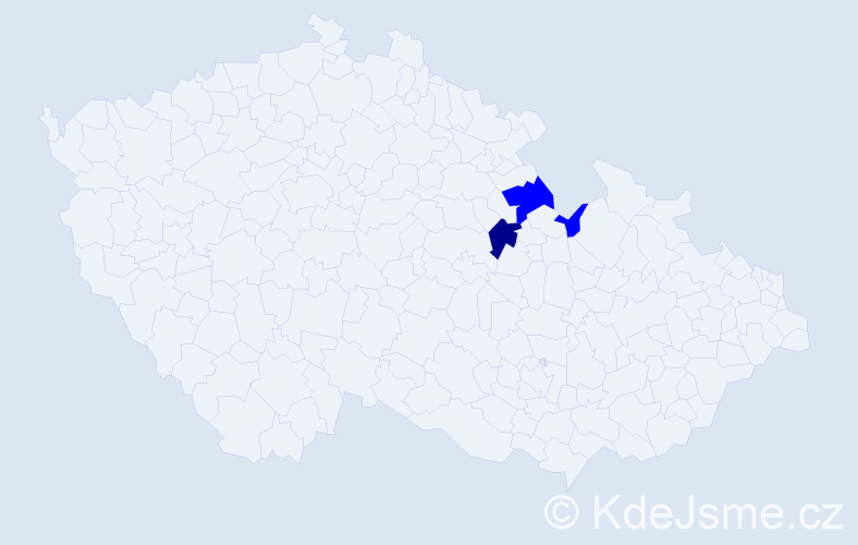 Příjmení: 'Kotras', počet výskytů 4 v celé ČR
