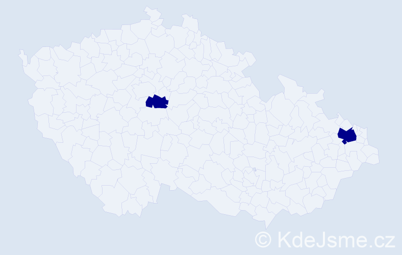 Příjmení: 'Kyta', počet výskytů 2 v celé ČR