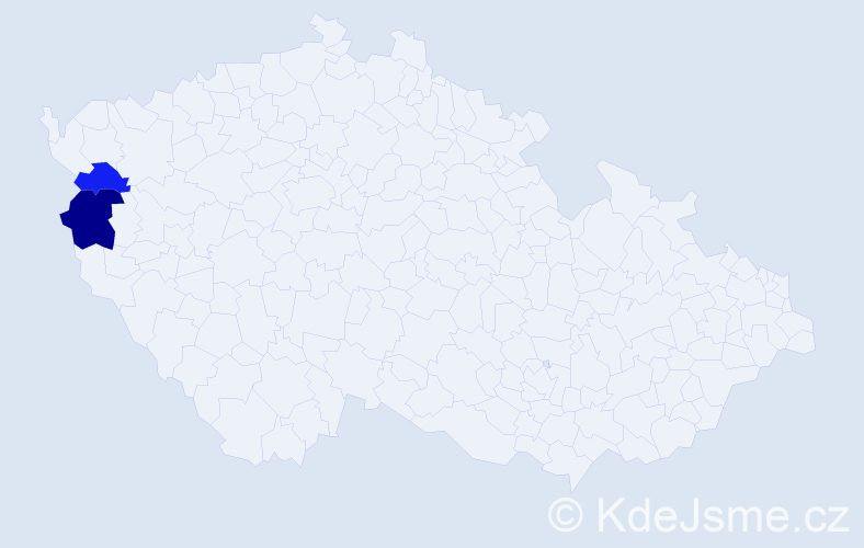 Příjmení: 'Vargončiková', počet výskytů 3 v celé ČR