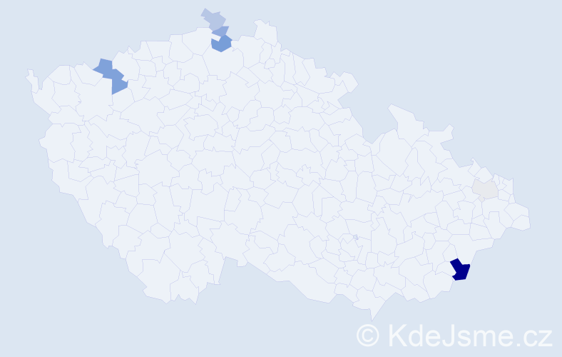 Příjmení: 'Kaško', počet výskytů 14 v celé ČR
