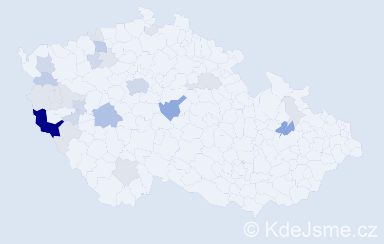 Příjmení: 'Knopf', počet výskytů 74 v celé ČR