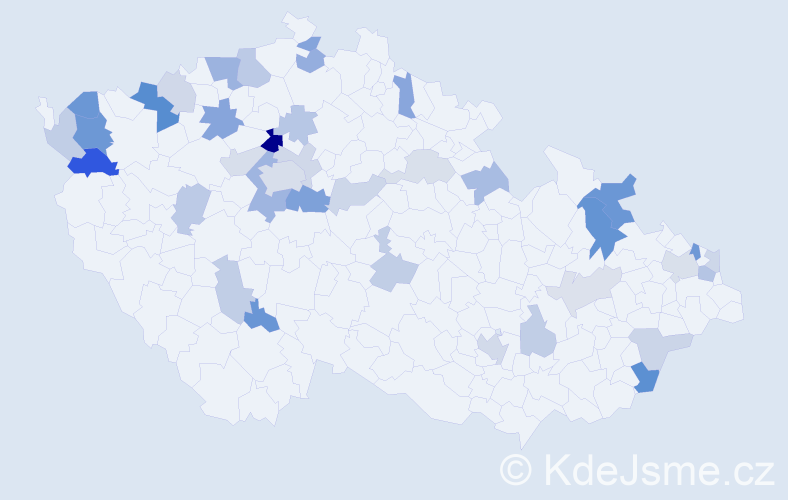 Příjmení: 'Orgoníková', počet výskytů 75 v celé ČR