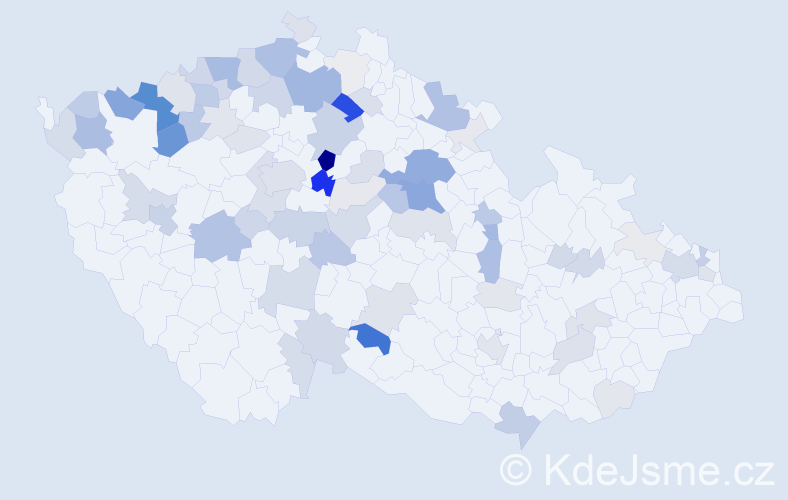 Příjmení: 'Lakatos', počet výskytů 254 v celé ČR