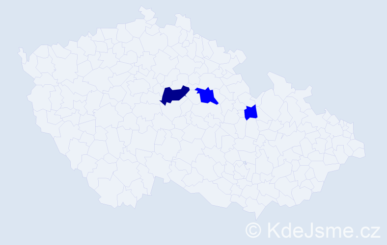Příjmení: 'Benjačová', počet výskytů 4 v celé ČR
