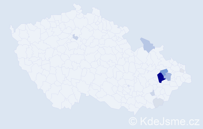 Příjmení: 'Proklová', počet výskytů 25 v celé ČR
