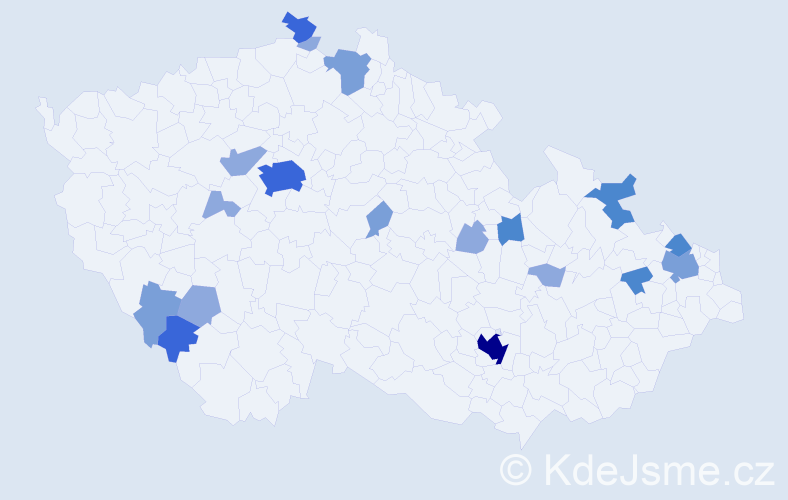 Příjmení: 'Blaschková', počet výskytů 45 v celé ČR