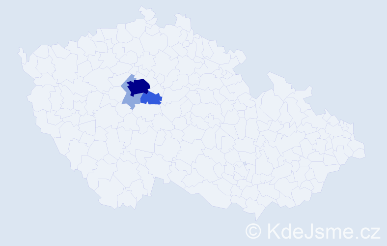 Příjmení: 'Prokišová', počet výskytů 9 v celé ČR