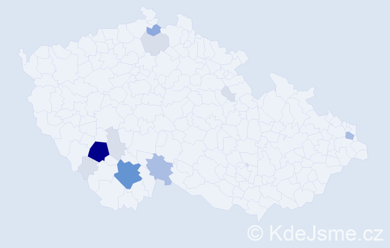 Příjmení: 'Křešničková', počet výskytů 43 v celé ČR