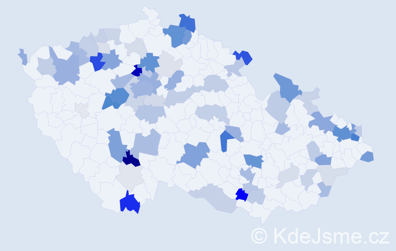 Příjmení: 'Taraba', počet výskytů 246 v celé ČR