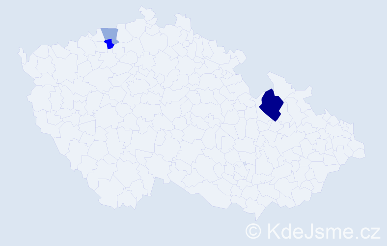 Příjmení: 'Hunčarová', počet výskytů 6 v celé ČR