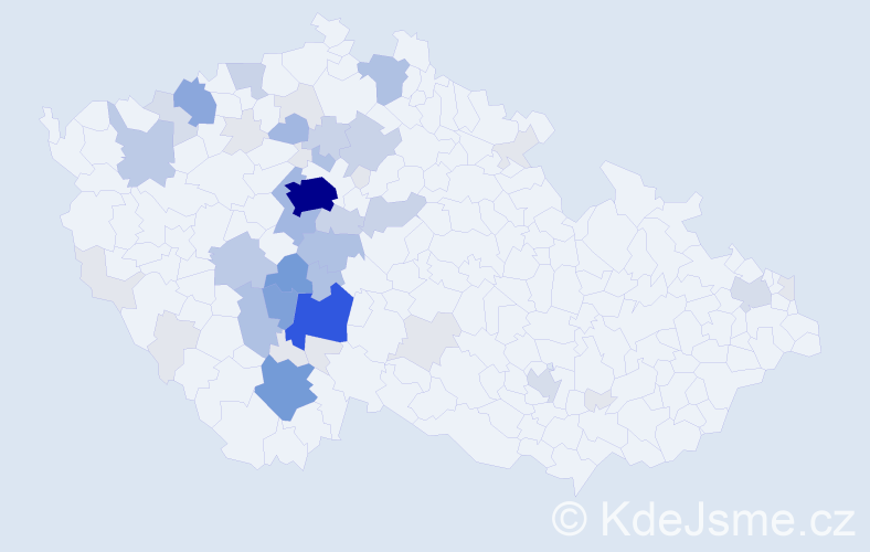 Příjmení: 'Slaba', počet výskytů 181 v celé ČR