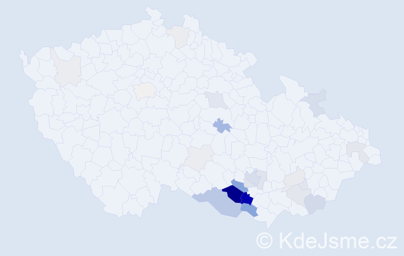 Příjmení: 'Gruna', počet výskytů 82 v celé ČR