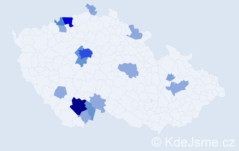 Příjmení: 'Rohrbach', počet výskytů 43 v celé ČR
