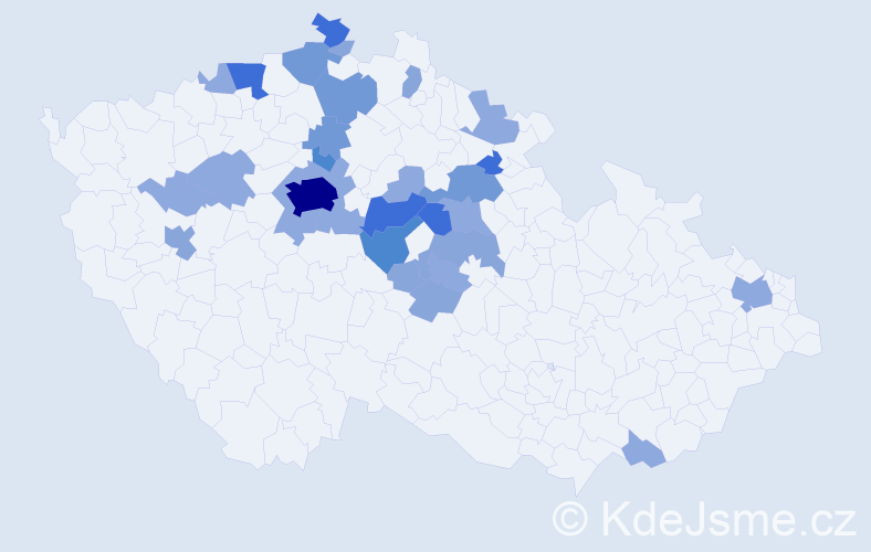 Příjmení: 'Semelková', počet výskytů 78 v celé ČR