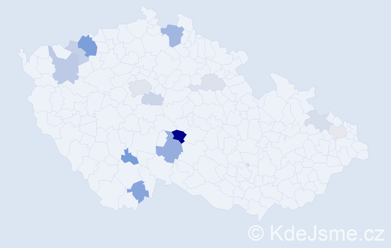 Příjmení: 'Neuber', počet výskytů 29 v celé ČR