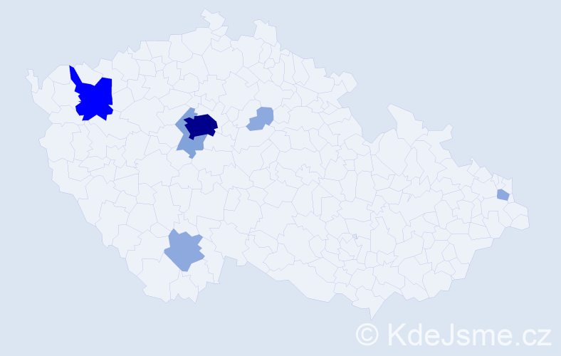 Příjmení: 'Korolev', počet výskytů 19 v celé ČR