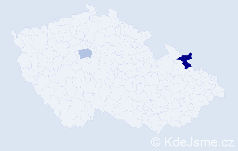 Příjmení: 'Skálková', počet výskytů 3 v celé ČR