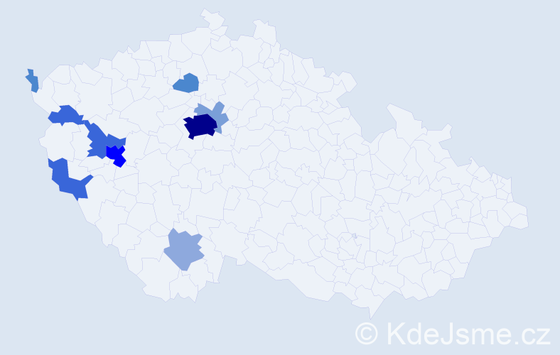 Příjmení: 'Muhrová', počet výskytů 33 v celé ČR