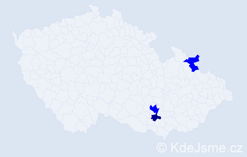 Příjmení: 'Busiu', počet výskytů 4 v celé ČR