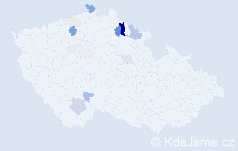 Příjmení: 'Kosáčková', počet výskytů 54 v celé ČR