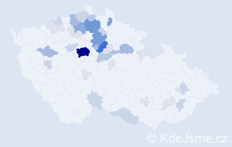 Příjmení: 'Tuzar', počet výskytů 123 v celé ČR