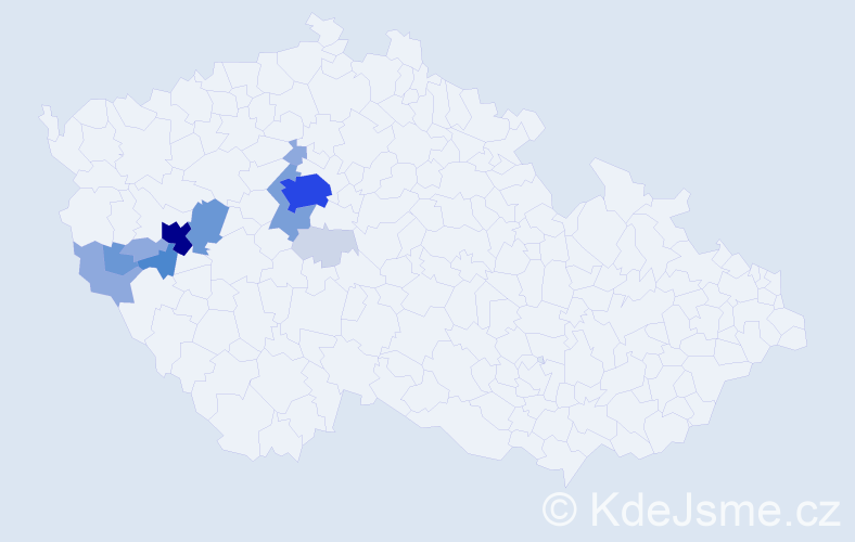 Příjmení: 'Rajchart', počet výskytů 51 v celé ČR
