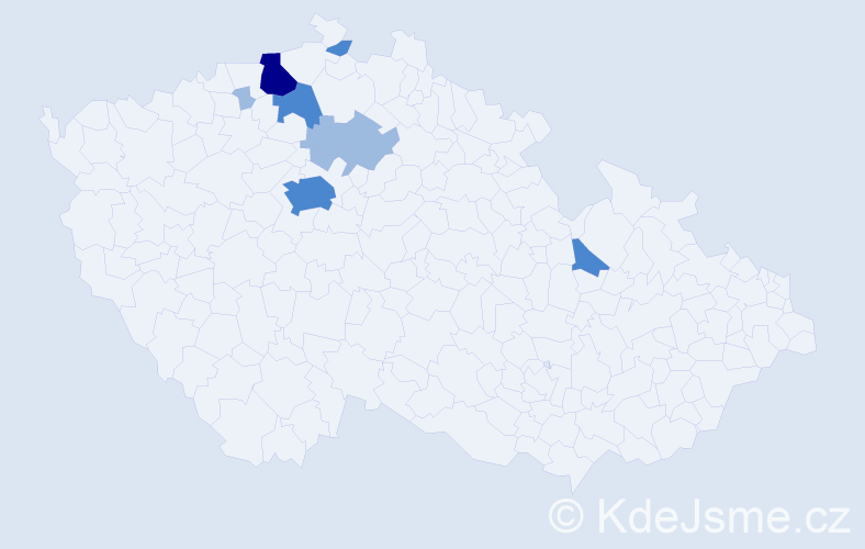 Příjmení: 'Stibinger', počet výskytů 16 v celé ČR