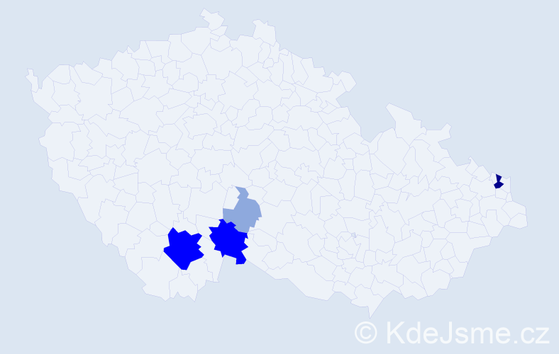 Příjmení: 'Lorenčičová', počet výskytů 15 v celé ČR