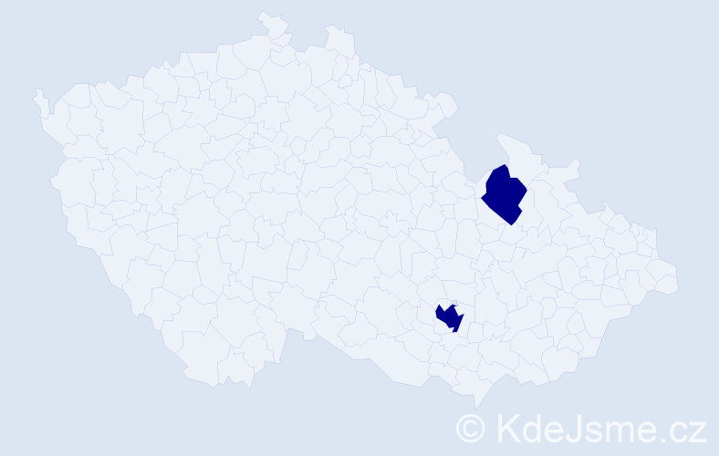 Příjmení: 'Tegl', počet výskytů 2 v celé ČR